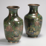 中国七宝焼　花瓶　骨董品　アンティーク　一対 Yahoo!オークション -「中国七宝焼」(アンティーク